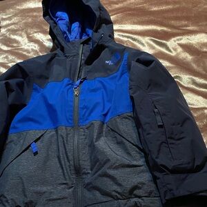 The North Face Black and Blue Hooded Jacket